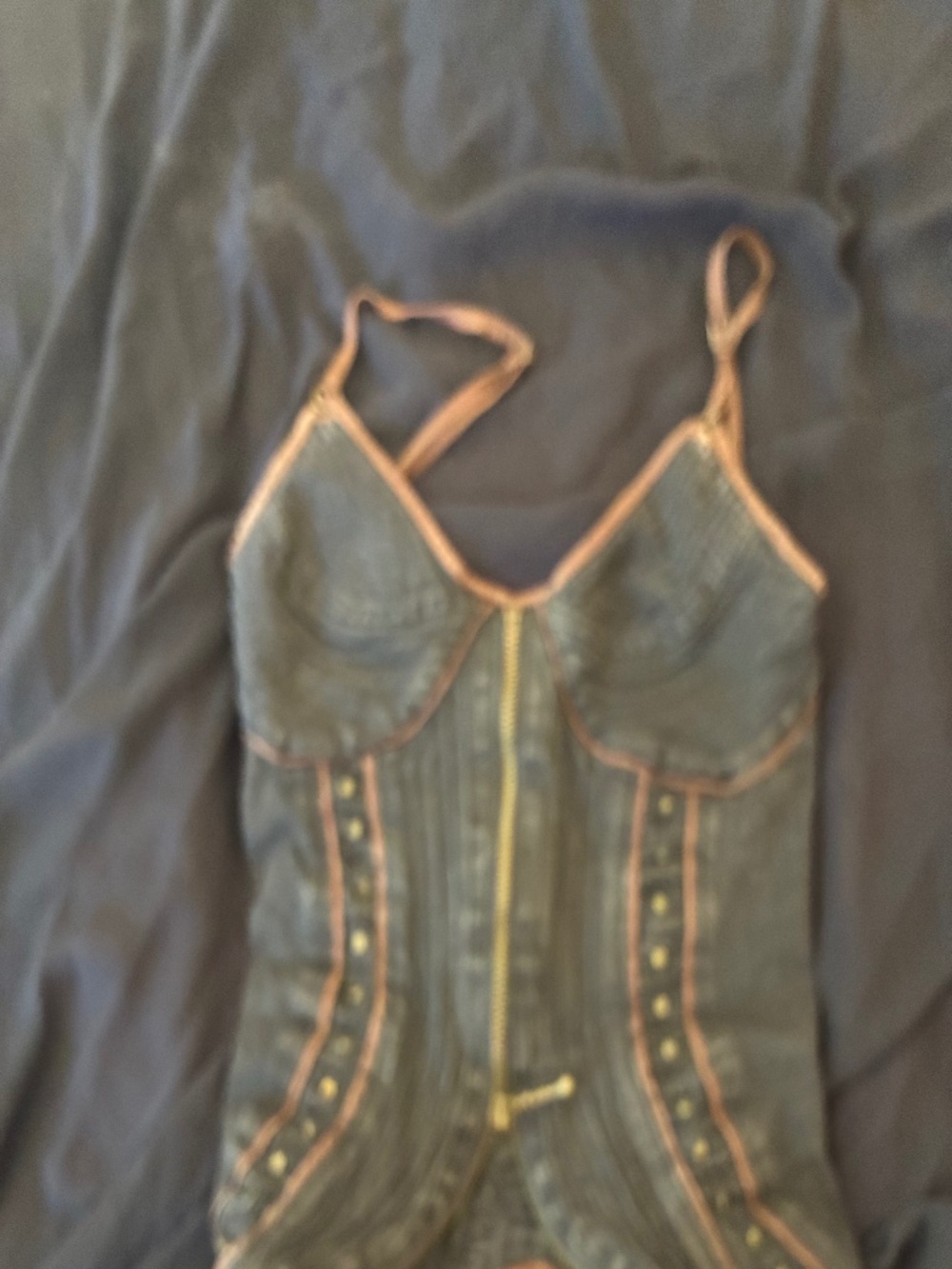 Bohemian/hipster zip up bodice